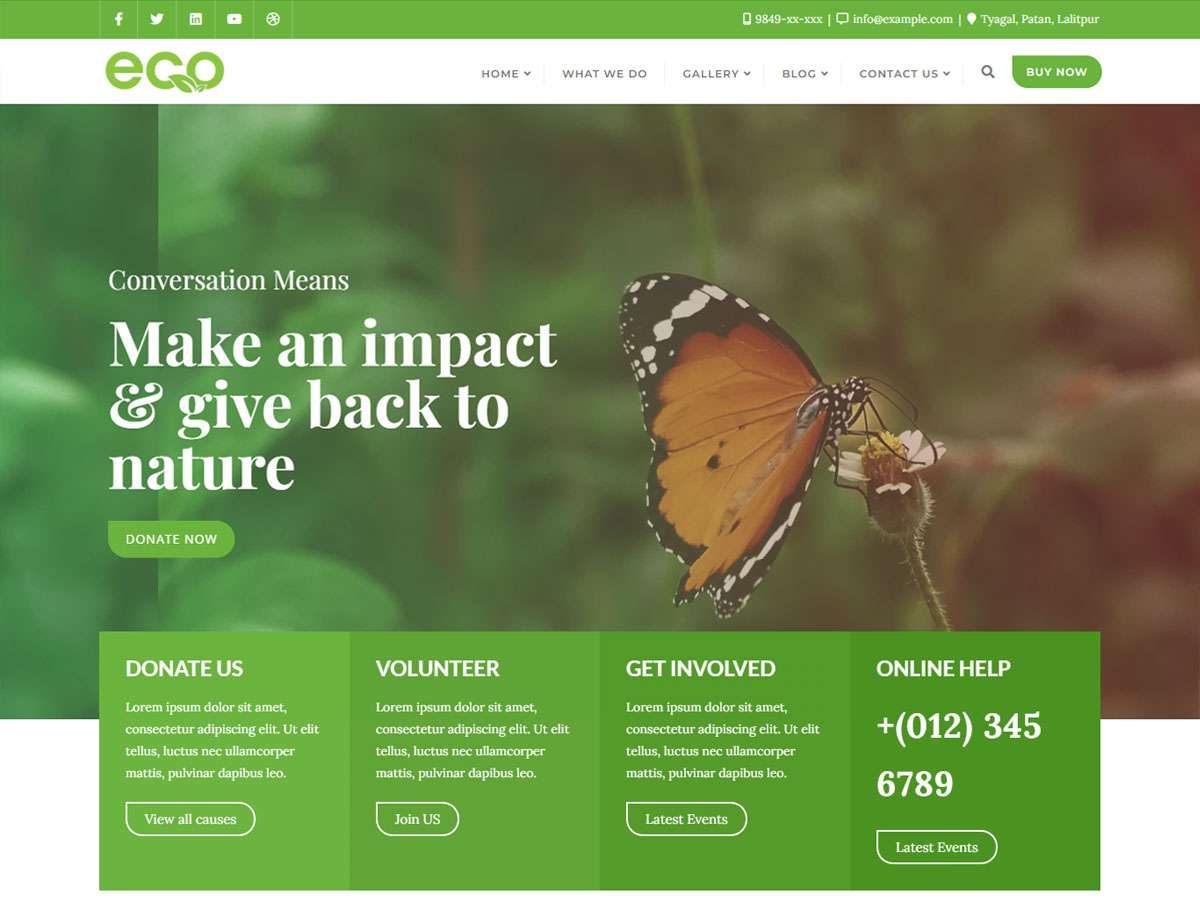 planet-green theme websites examples