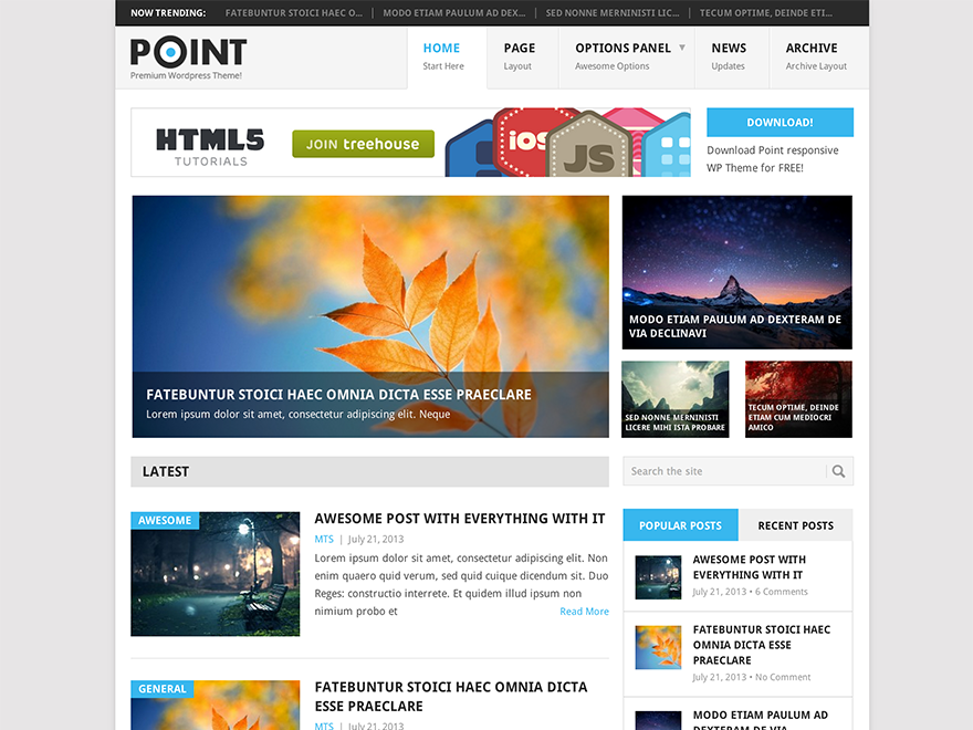 Point website example screenshot