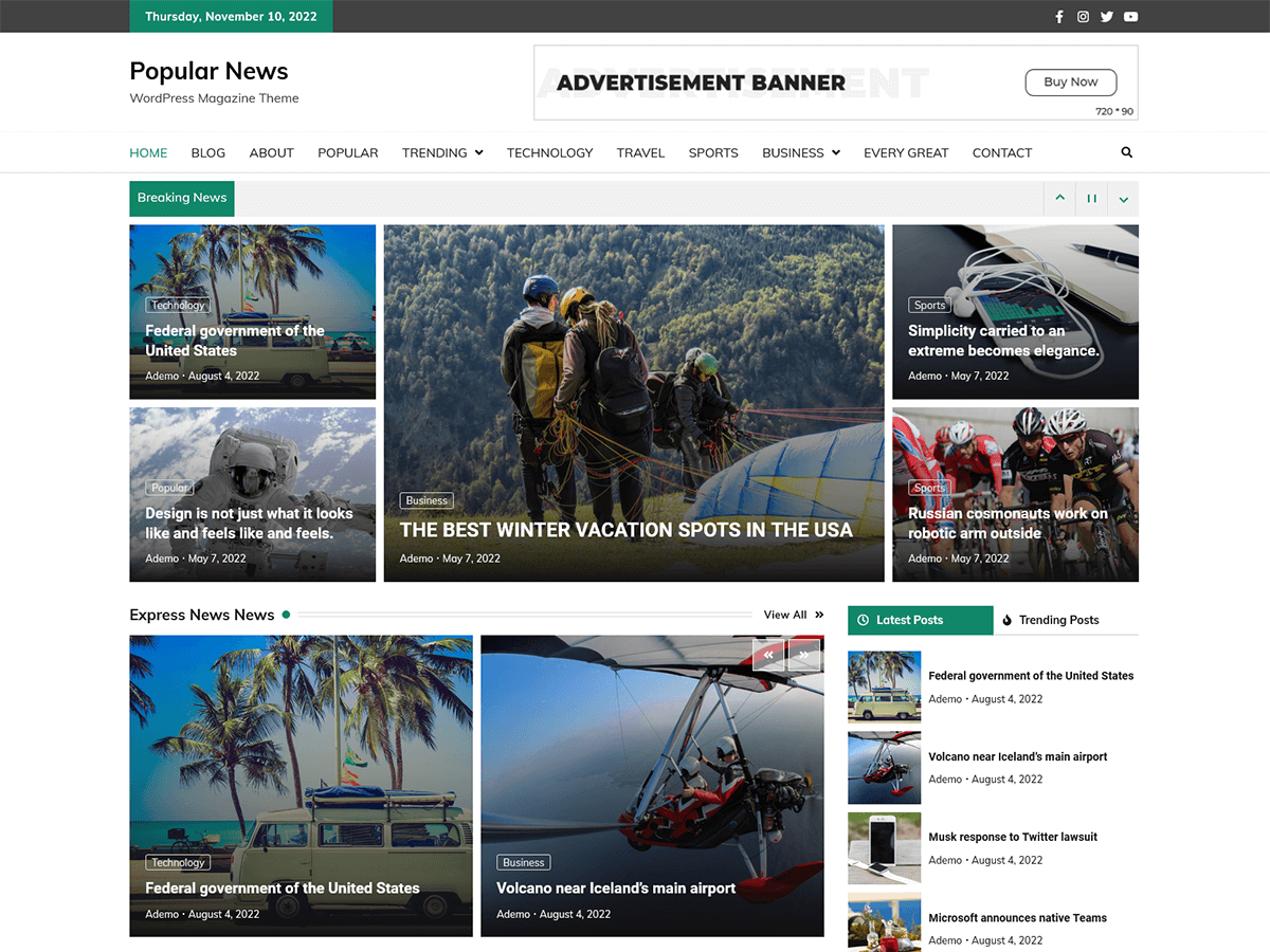 popular-news WordPress theme, websites list used popular-news theme popular-news theme websites examples
