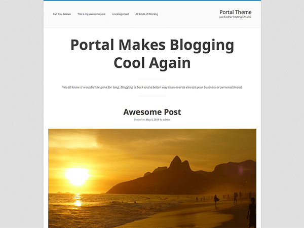 Portal theme websites examples