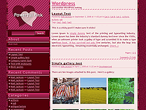 Powerful Pink theme websites examples