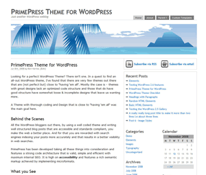 PrimePress website example screenshot