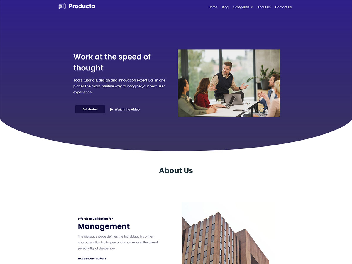 producta theme websites examples