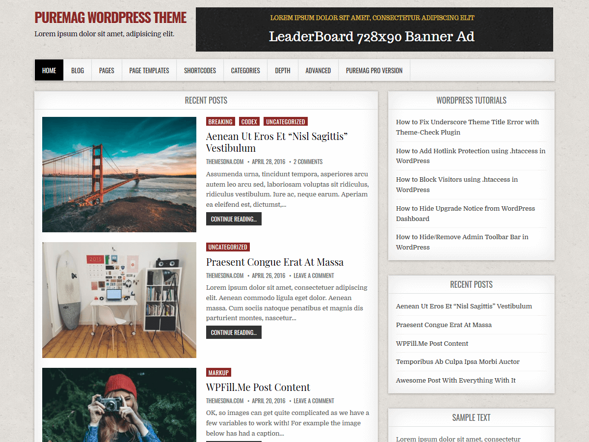 puremag WordPress theme, websites list used puremag theme puremag theme websites examples