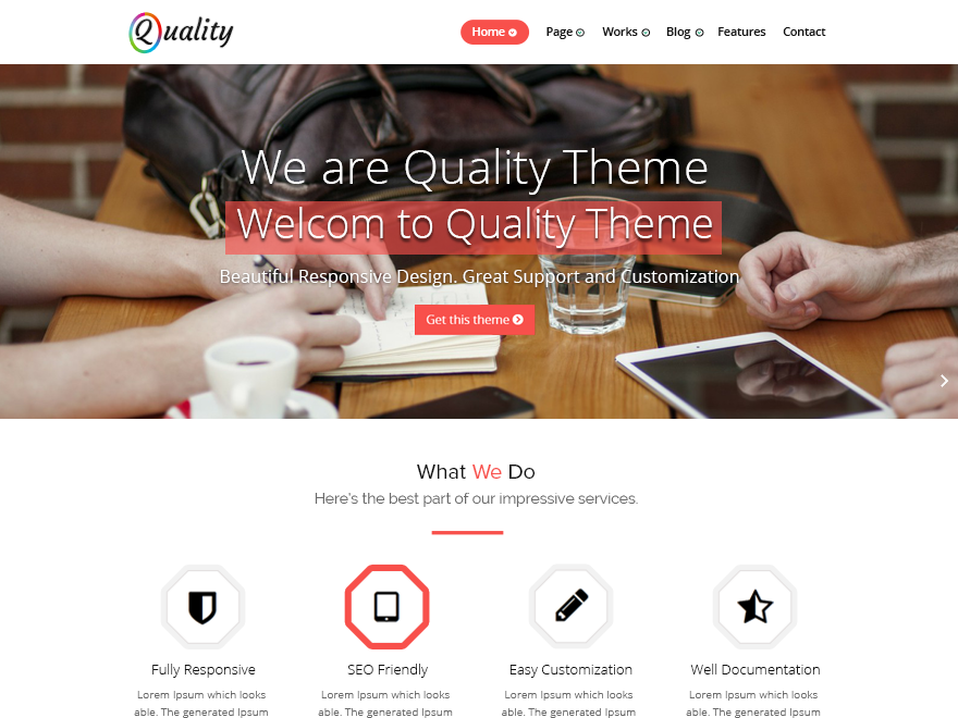 Quality website example screenshot