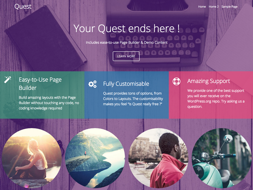 Quest theme websites examples