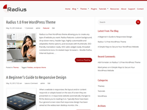 Radius website example screenshot