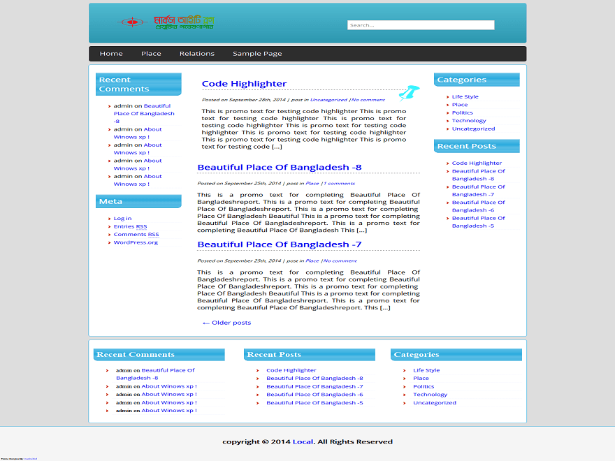 rafi theme websites examples