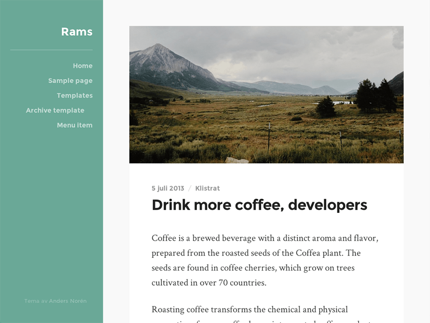 Rams website example screenshot