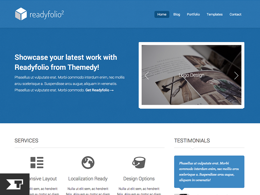 readyfolio2 theme websites examples