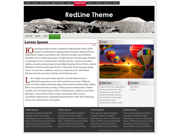 redline-child theme websites examples
