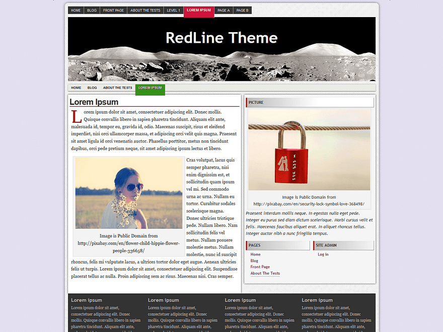RedLine website example screenshot
