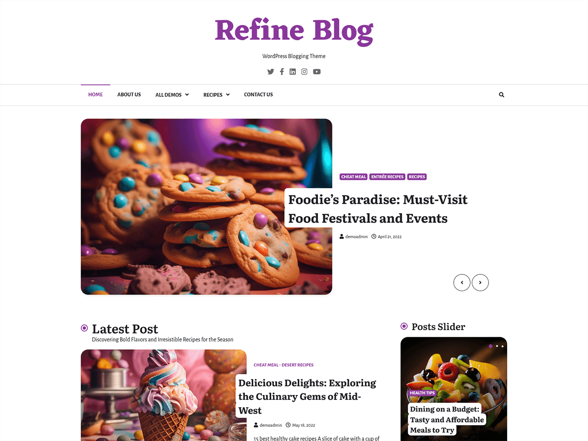 refine-blog theme websites examples