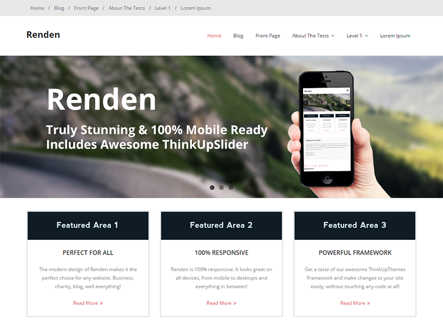 Renden website example screenshot