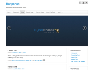 Response website example screenshot