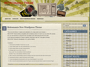 Retromania website example screenshot