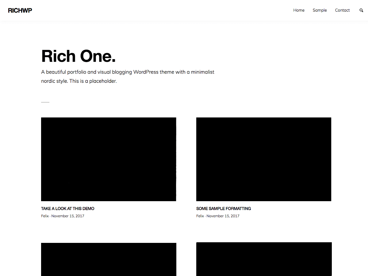 RichOne theme websites examples