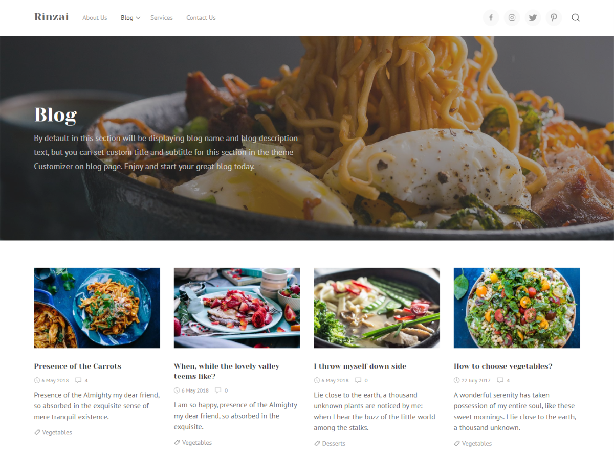 rinzai WordPress theme, websites list used rinzai theme rinzai theme websites examples