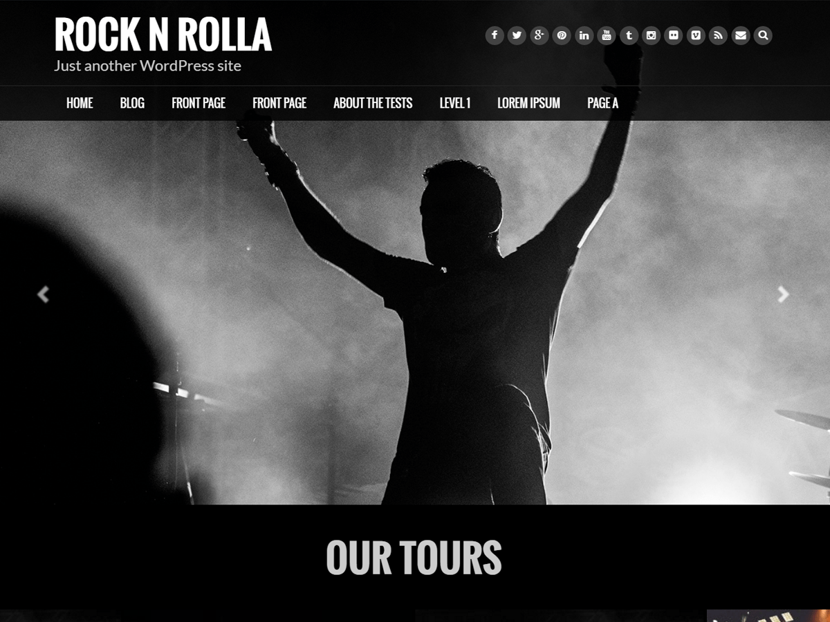 Rock N Rolla website example screenshot
