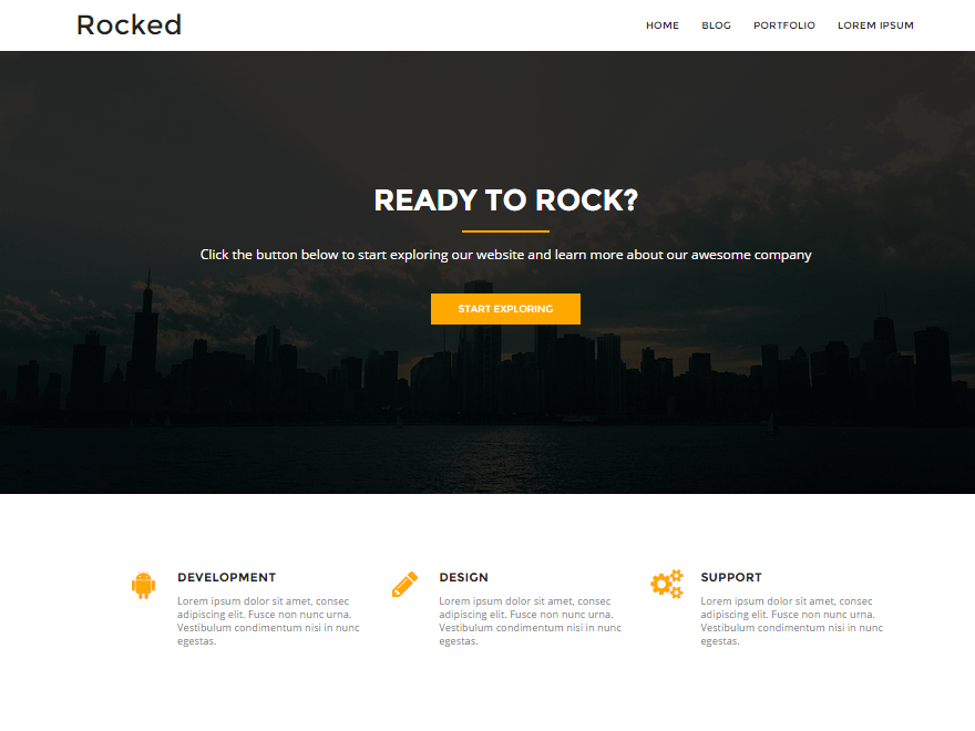 Rocked website example screenshot