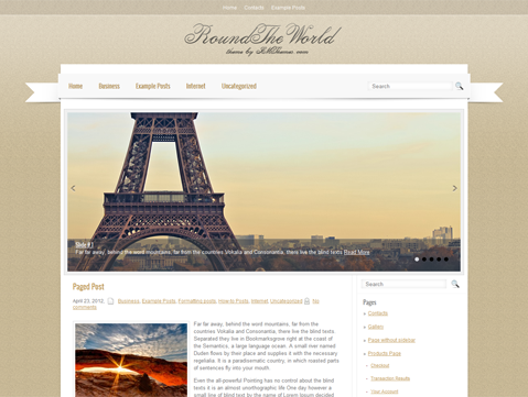 roundtheworld theme websites examples