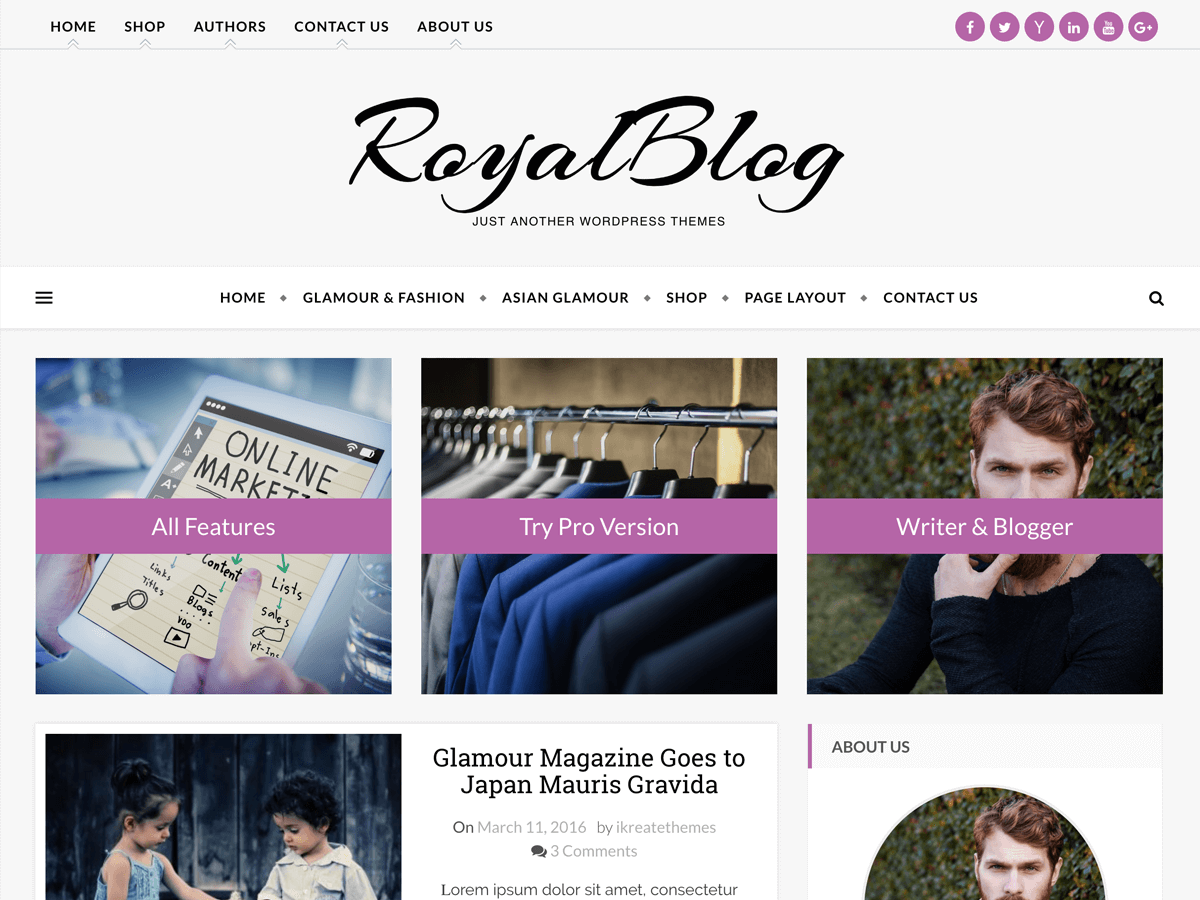 royal-blog WordPress theme, websites list used royal-blog theme royal-blog theme websites examples