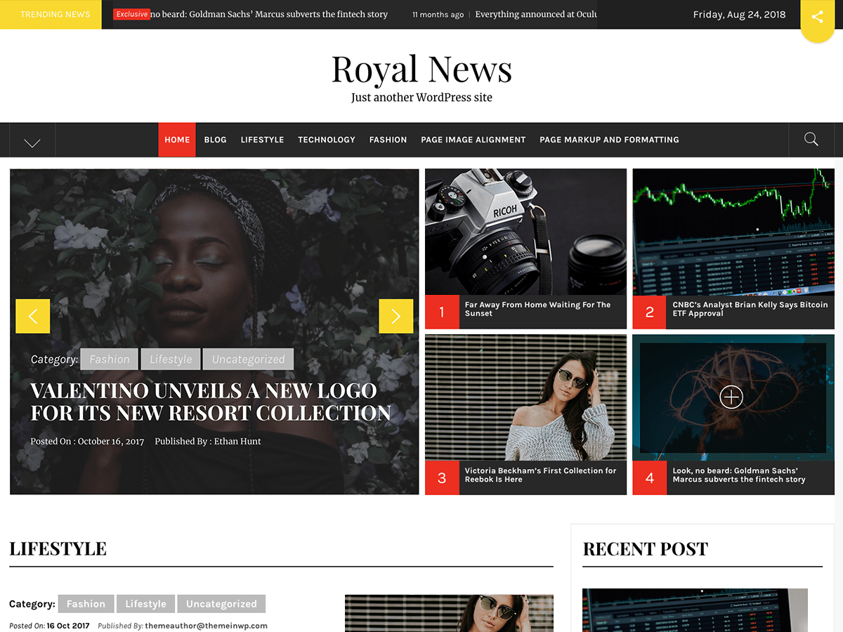 royal-news theme websites examples