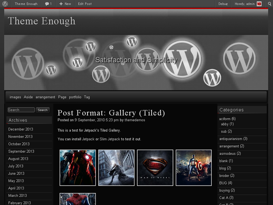 RW theme websites examples