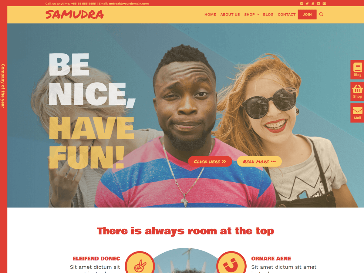 samudra theme websites examples