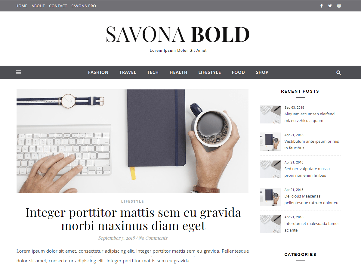 savona-bold theme websites examples