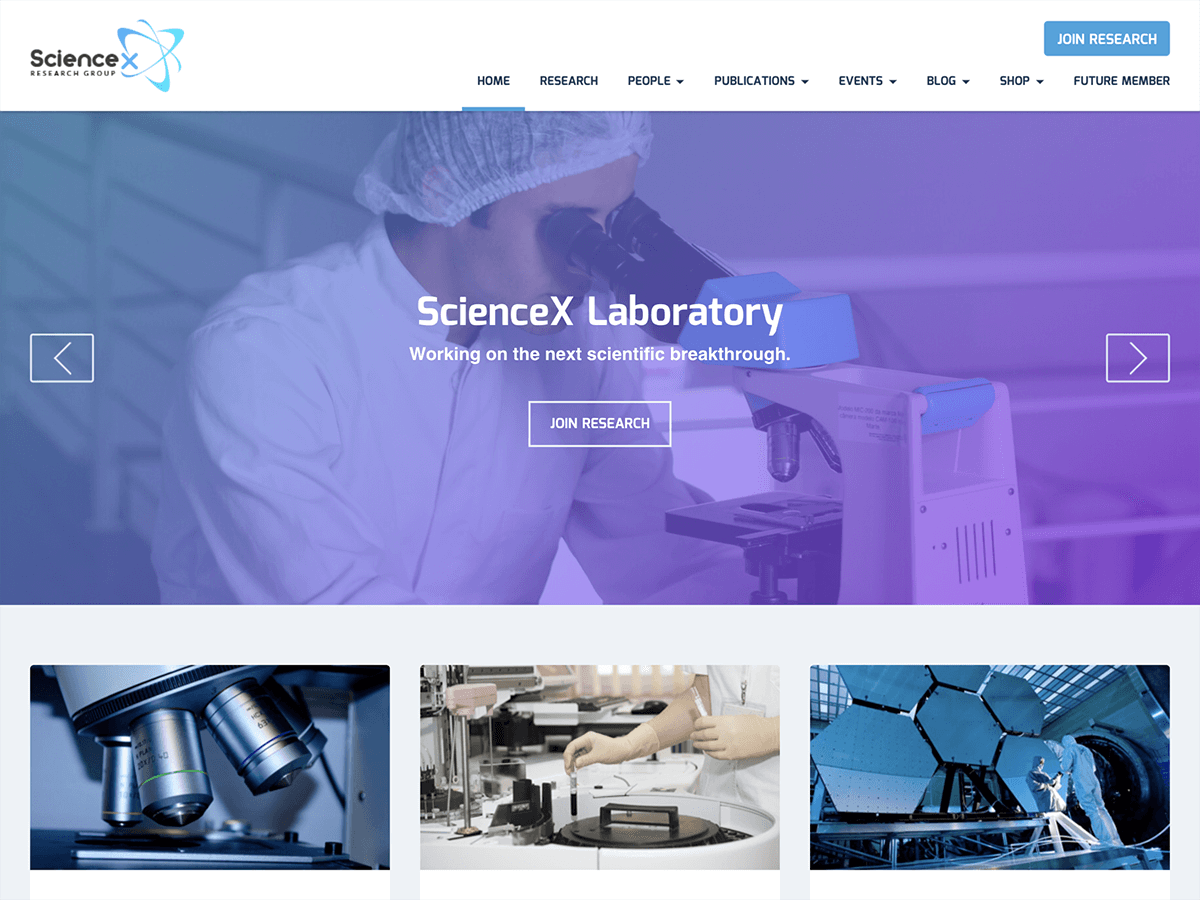 sciencex-lite WordPress theme, websites list used sciencex-lite theme sciencex-lite theme websites examples