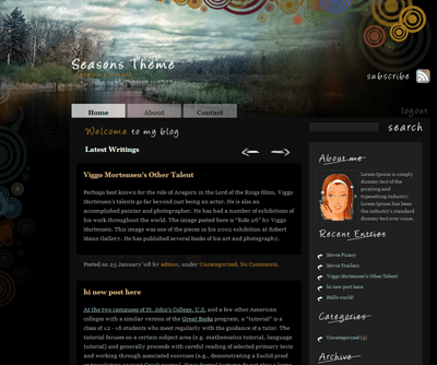 Seasons Theme (Autumn) theme websites examples