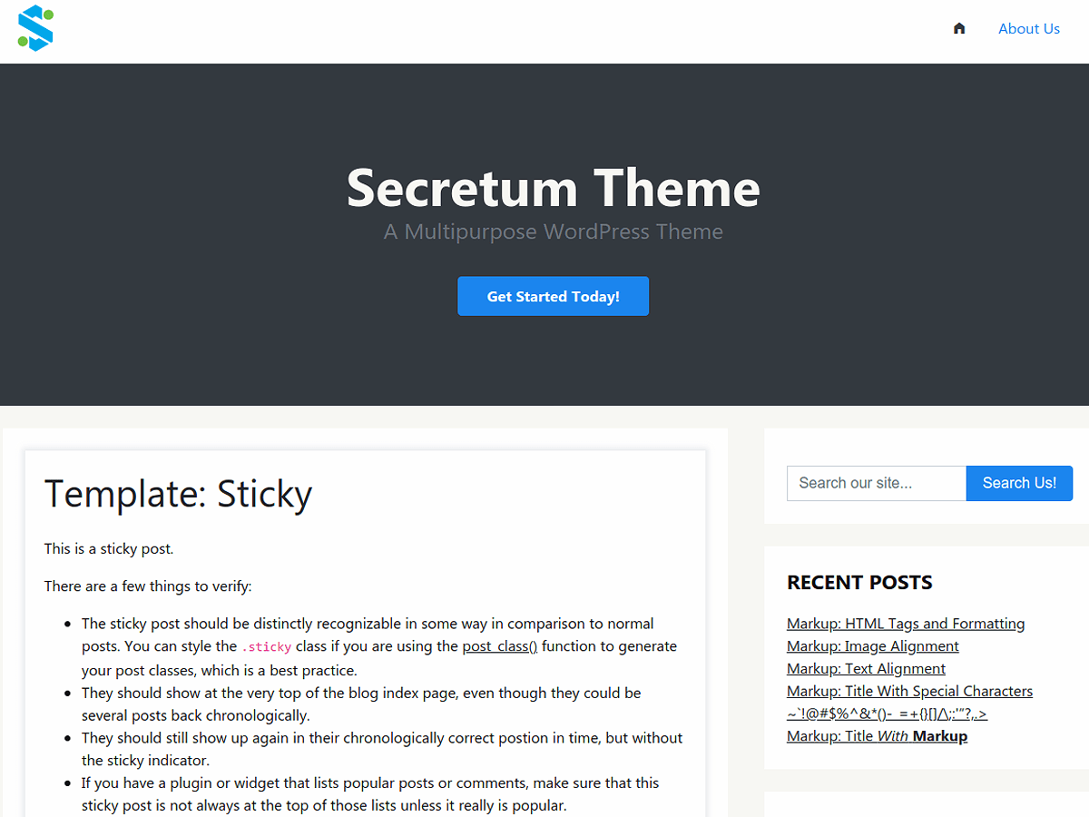 secretum WordPress theme, websites list used secretum theme secretum theme websites examples