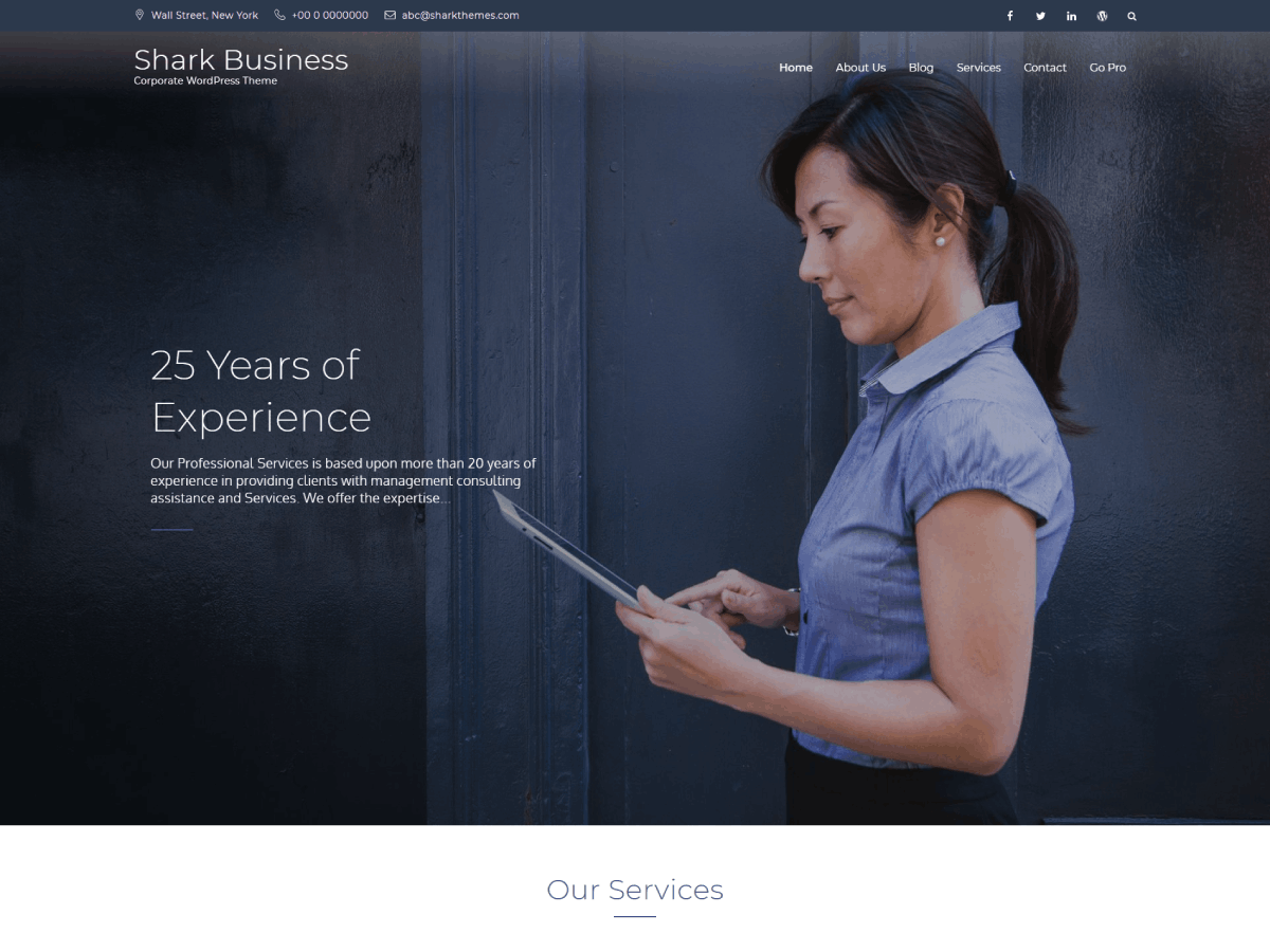 shark-business theme websites examples