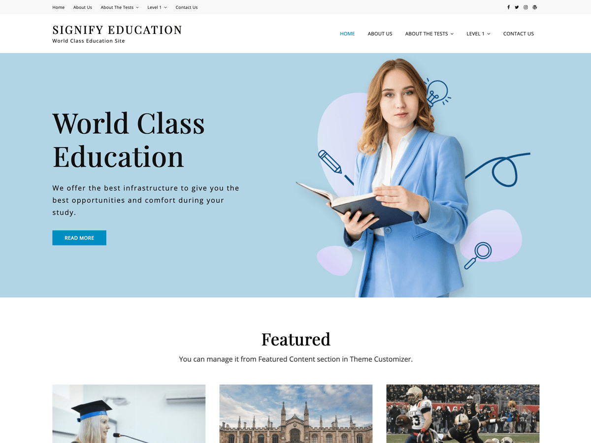 signify-education theme websites examples