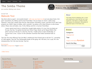 Simba theme websites examples