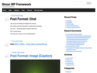 Simon WP Framework website example screenshot