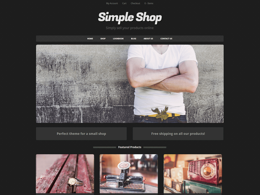 Simple Shop theme websites examples