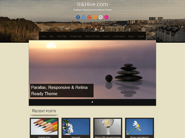 Sixteen theme websites examples