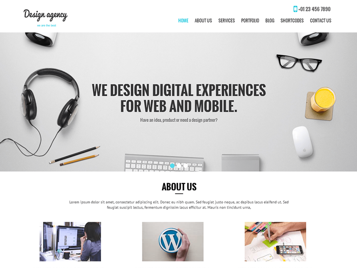 SKT Design Agency theme websites examples