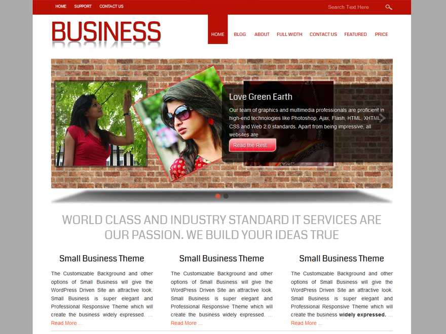 Small Business website example screenshot