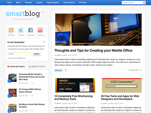 Smartblog website example screenshot