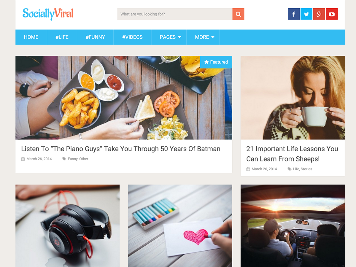 SociallyViral theme websites examples