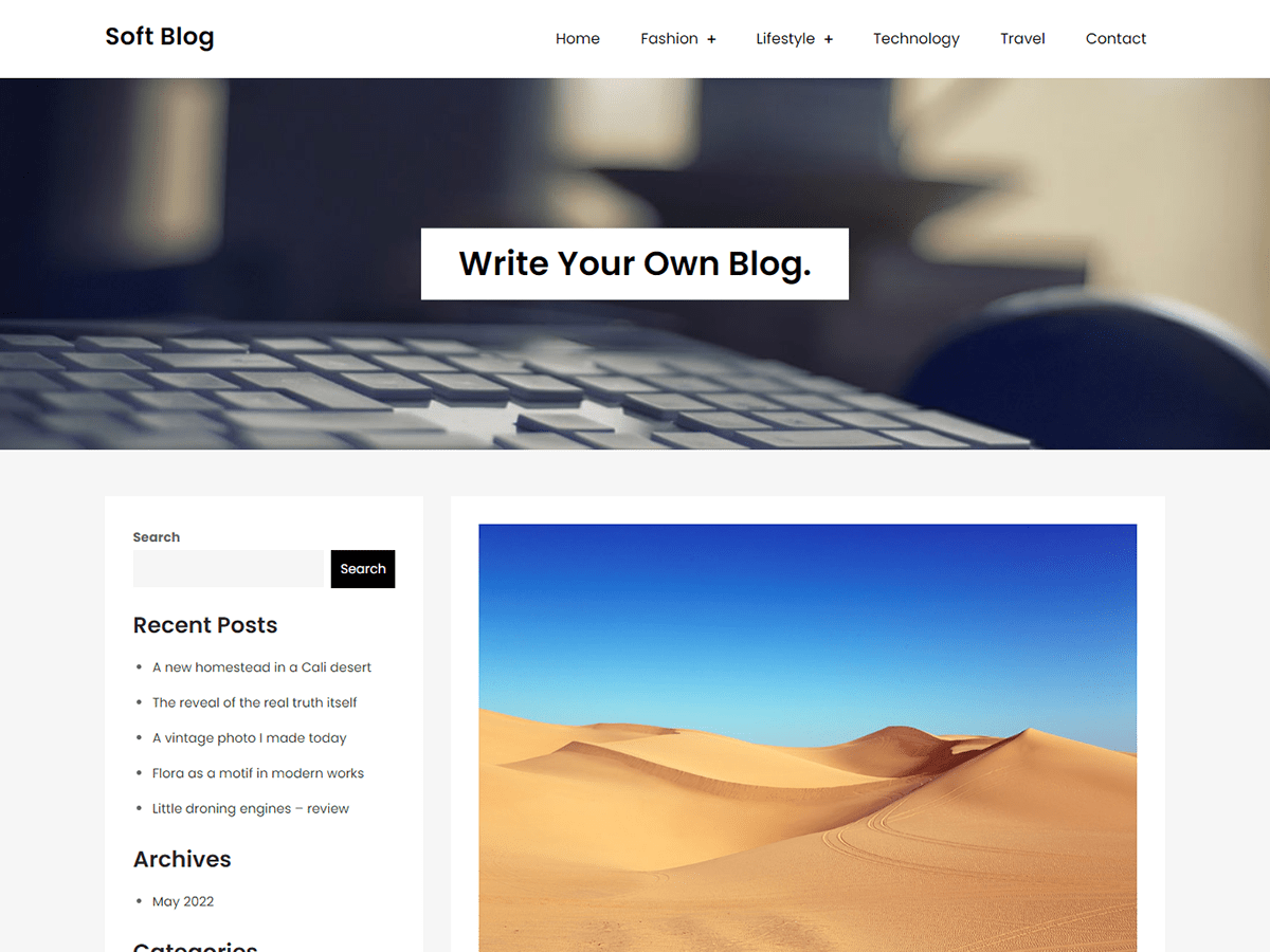 soft-blog theme websites examples