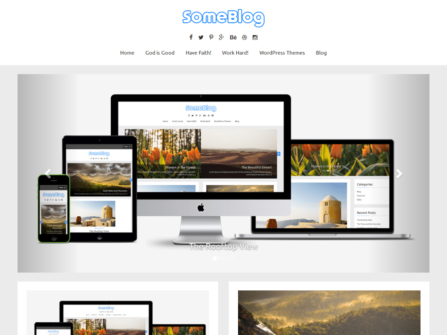 SomeBlog theme websites examples