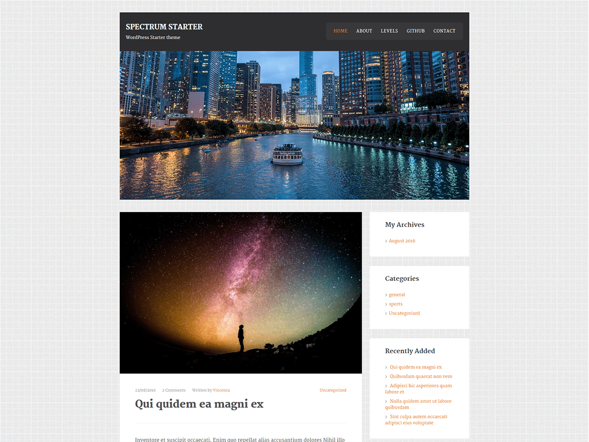 spectrumstarter theme websites examples