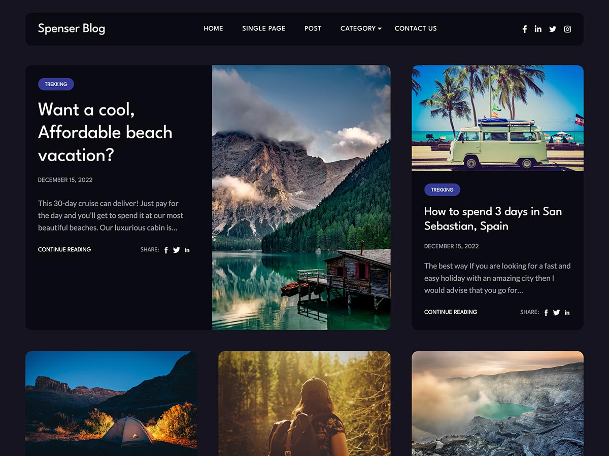 spenser-blog WordPress theme, websites list used spenser-blog theme spenser-blog theme websites examples
