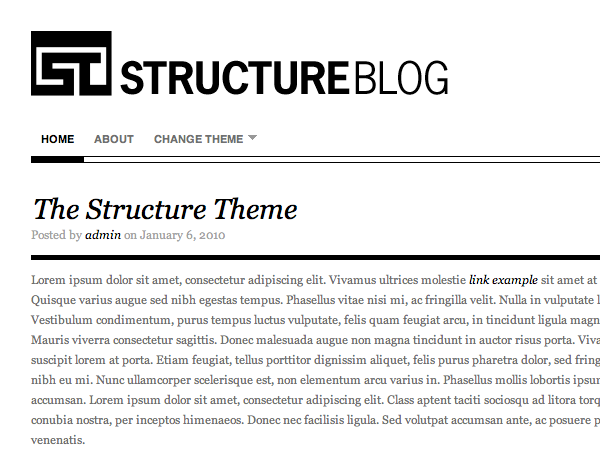 structure_blog_full theme websites examples
