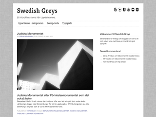 Swedish Greys theme websites examples