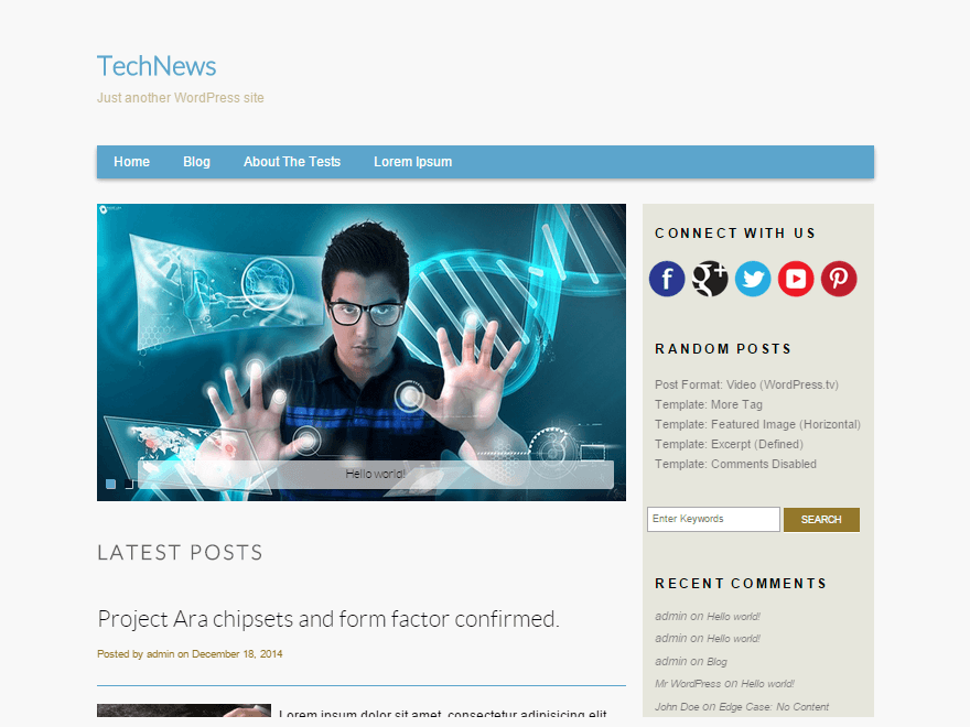 TechNews theme websites examples